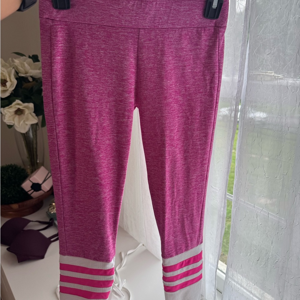Bombshell Sportswear Signature Pink Leggings with Stripes